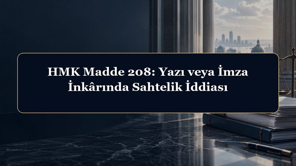 HMK Madde 208: Yazı veya İmza İnkârında Sahtelik İddiası