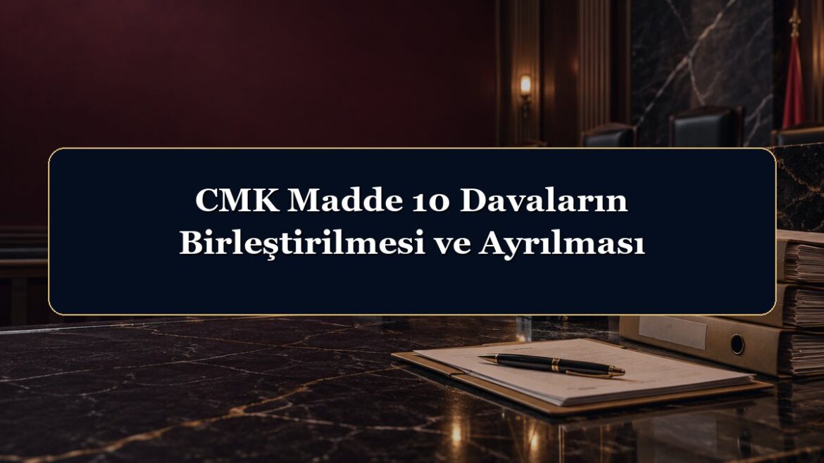 CMK Madde 10 Davaların Birleştirilmesi ve Ayrılması