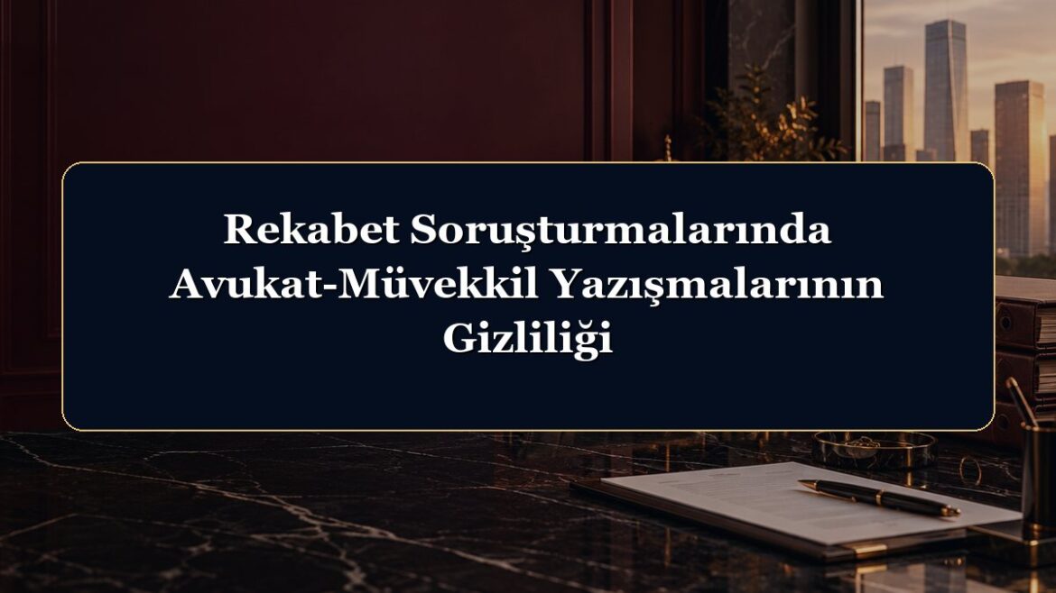 Rekabet Soruşturmalarında Avukat-Müvekkil Yazışmalarının Gizliliği