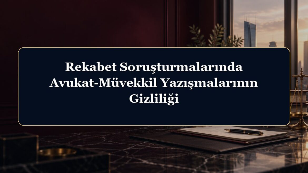 Rekabet Soruşturmalarında Avukat-Müvekkil Yazışmalarının Gizliliği