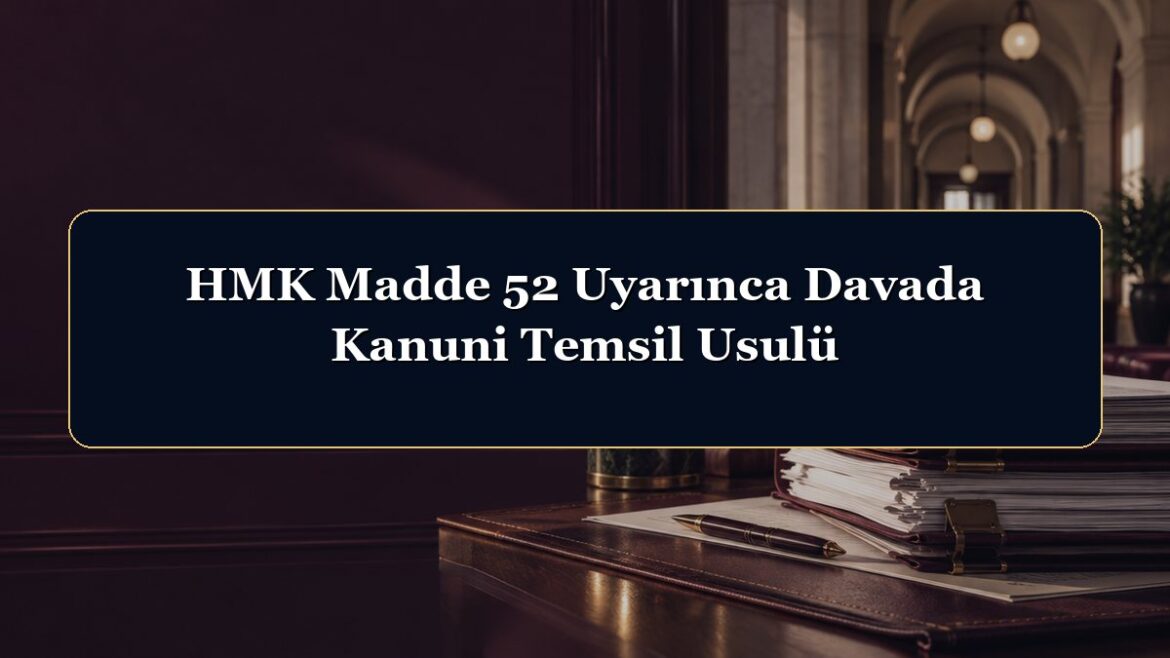 HMK Madde 52 Uyarınca Davada Kanuni Temsil Usulü