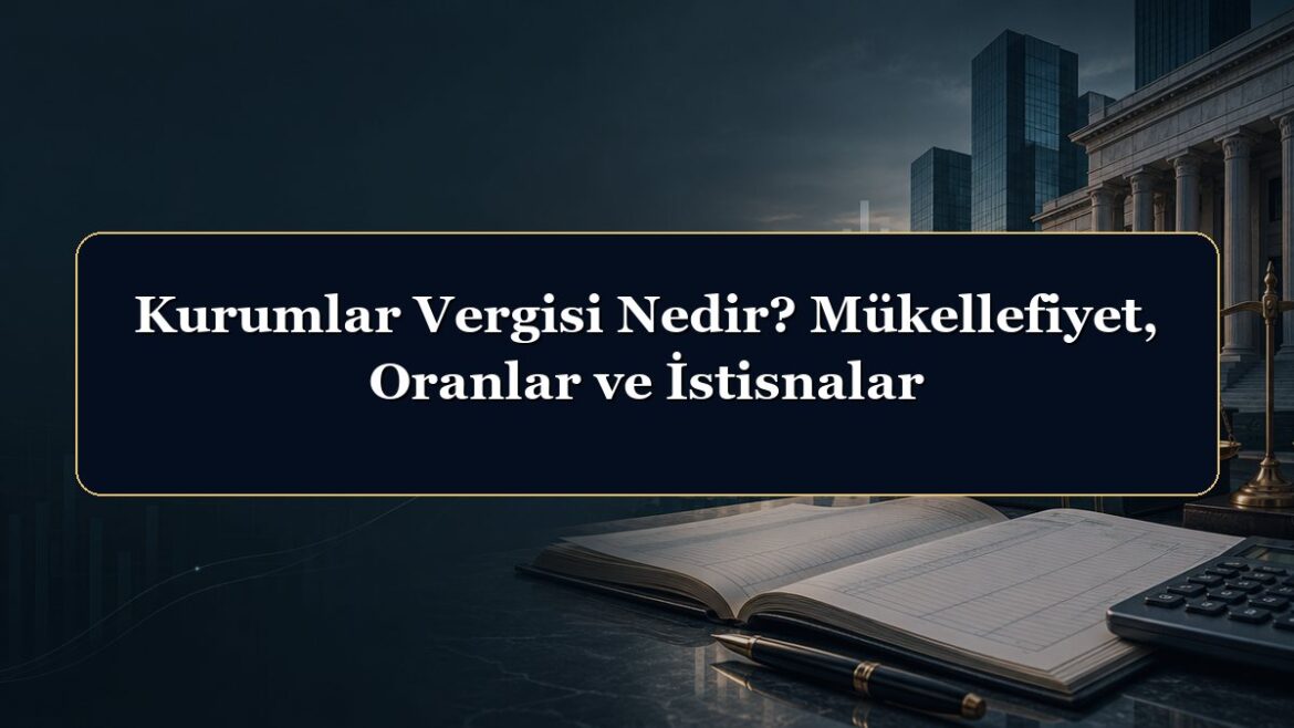 Kurumlar Vergisi Nedir? Mükellefiyet, Oranlar ve İstisnalar