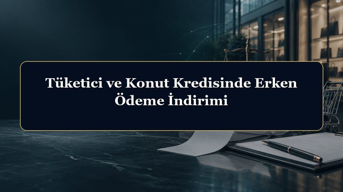 Tüketici ve Konut Kredisinde Erken Ödeme İndirimi