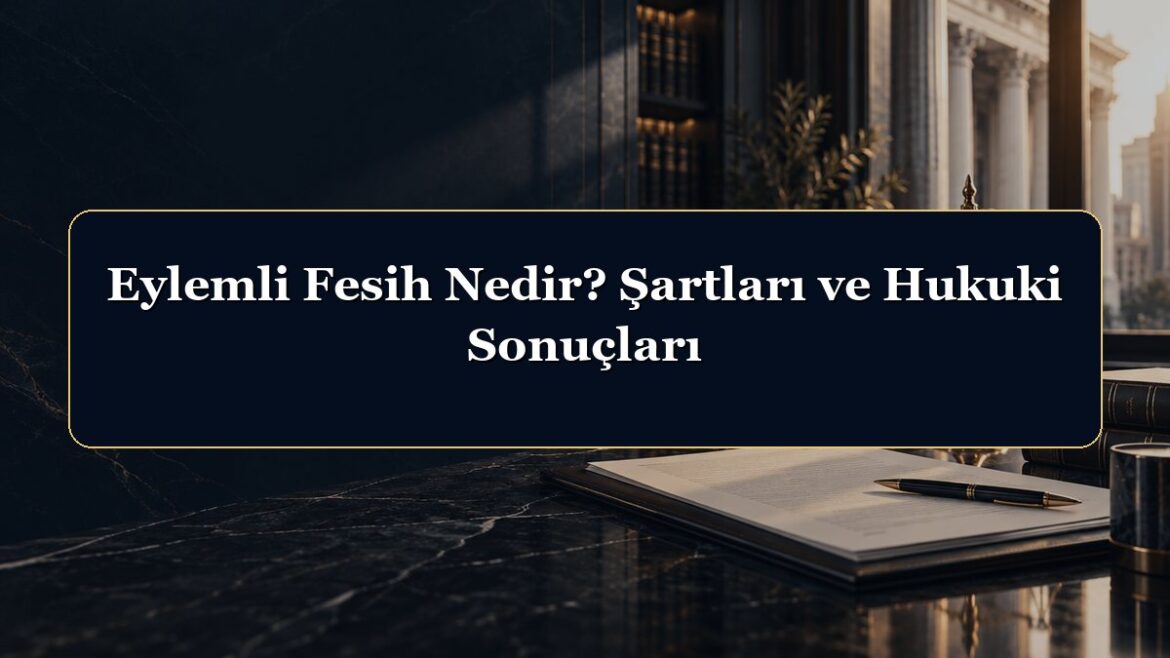 Eylemli Fesih Nedir? Şartları ve Hukuki Sonuçları