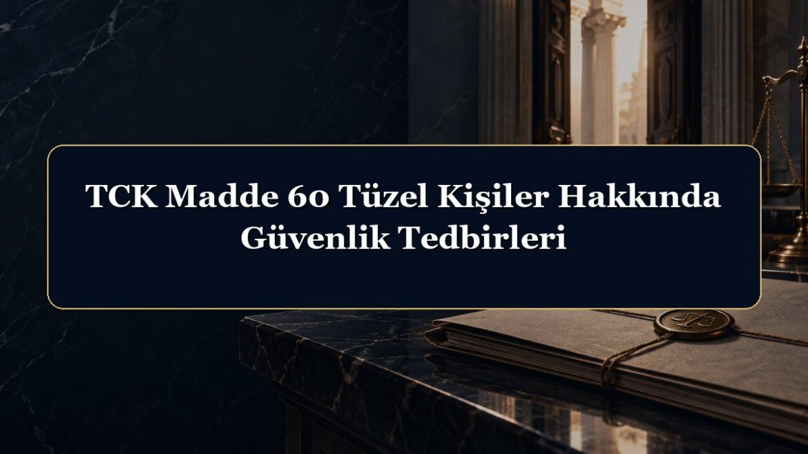 TCK Madde 60 Tüzel Kişiler Hakkında Güvenlik Tedbirleri