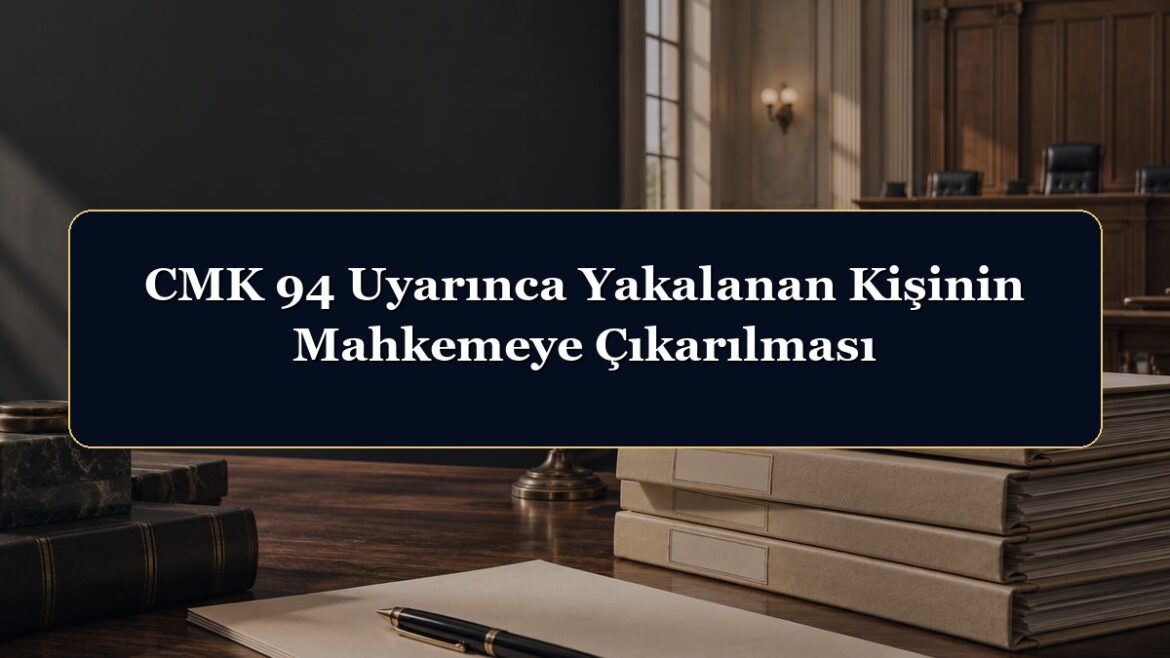 CMK 94 Uyarınca Yakalanan Kişinin Mahkemeye Çıkarılması