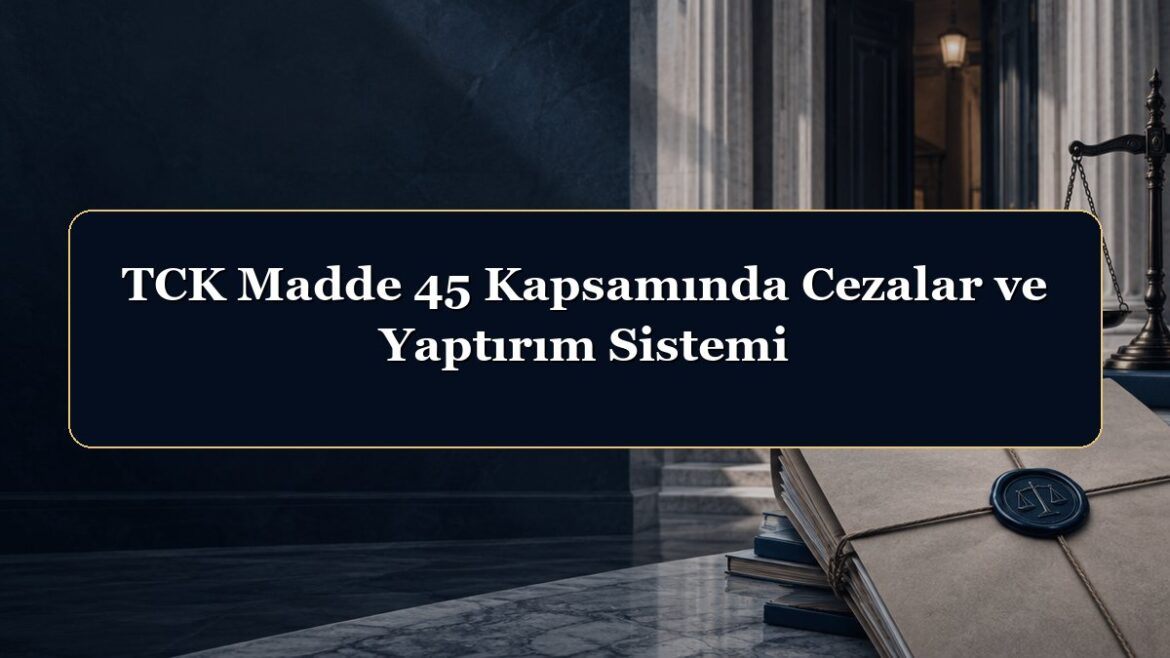 TCK Madde 45 Kapsamında Cezalar ve Yaptırım Sistemi