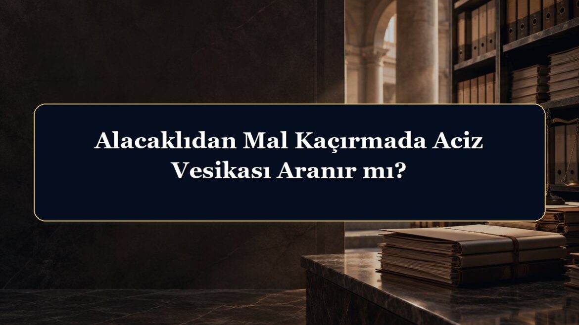 Alacaklıdan Mal Kaçırmada Aciz Vesikası Aranır mı?