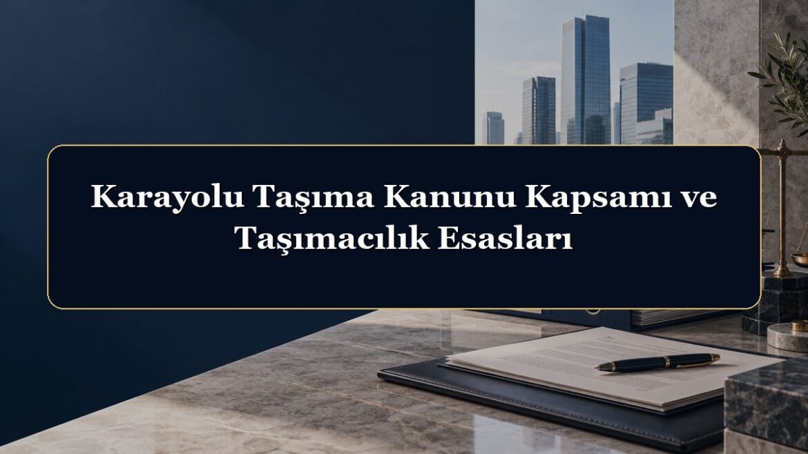 Karayolu Taşıma Kanunu Kapsamı ve Taşımacılık Esasları