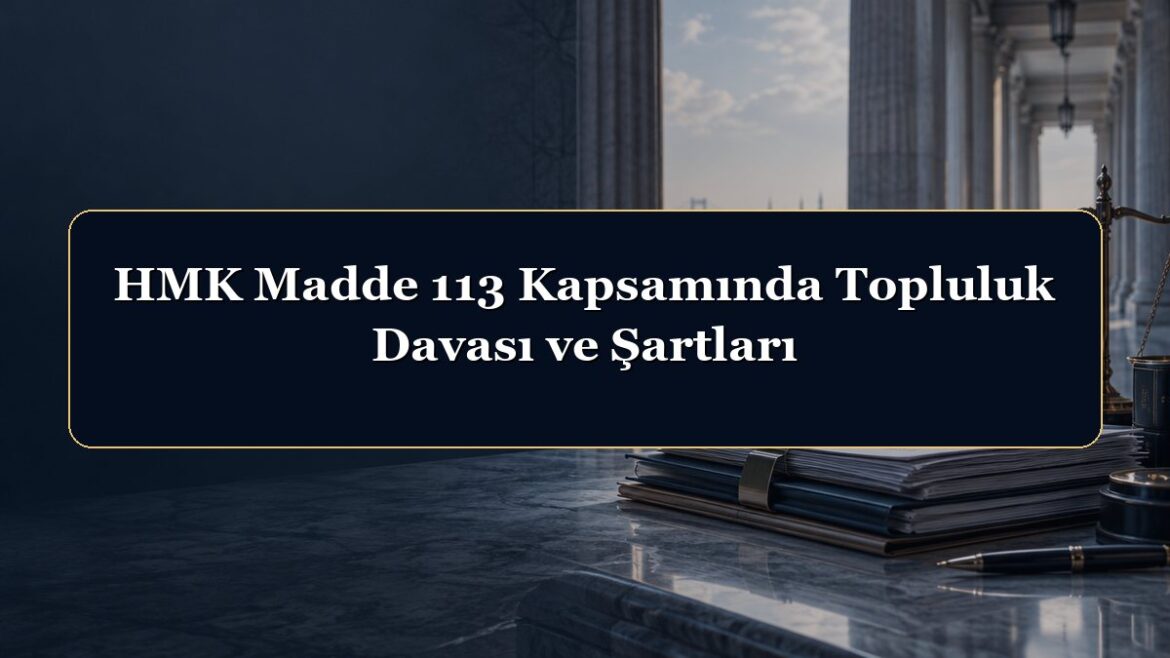HMK Madde 113 Kapsamında Topluluk Davası ve Şartları