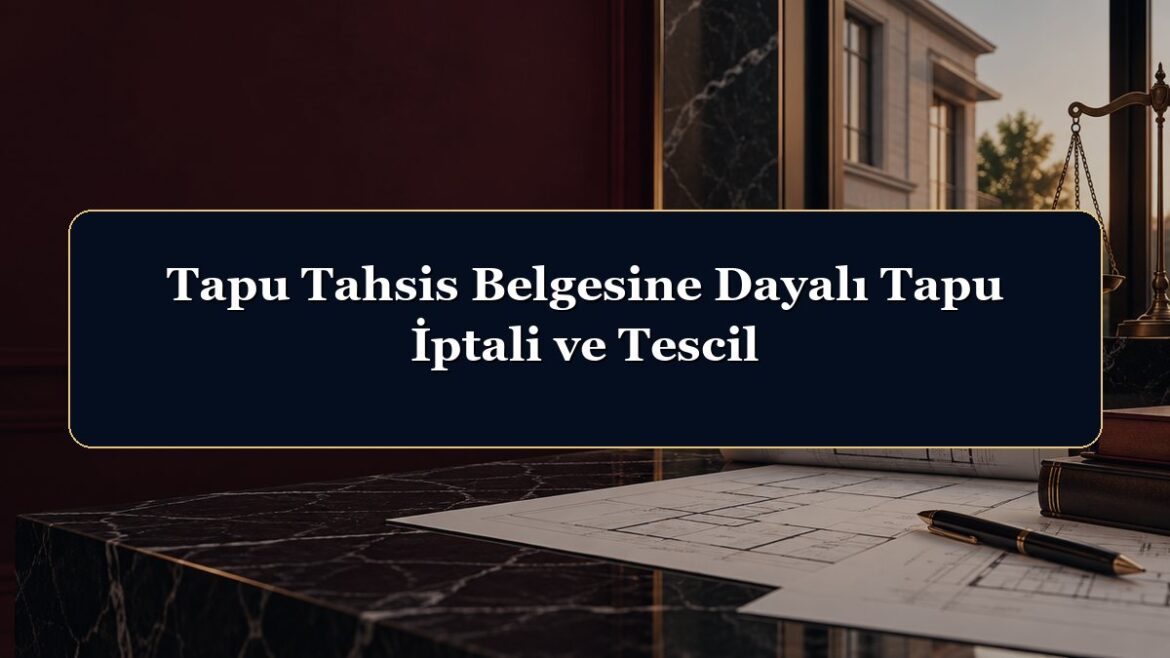 Tapu Tahsis Belgesine Dayalı Tapu İptali ve Tescil