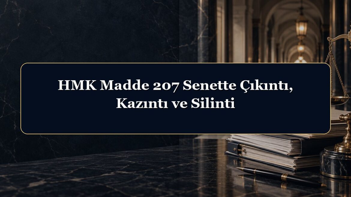 HMK Madde 207 Senette Çıkıntı, Kazıntı ve Silinti
