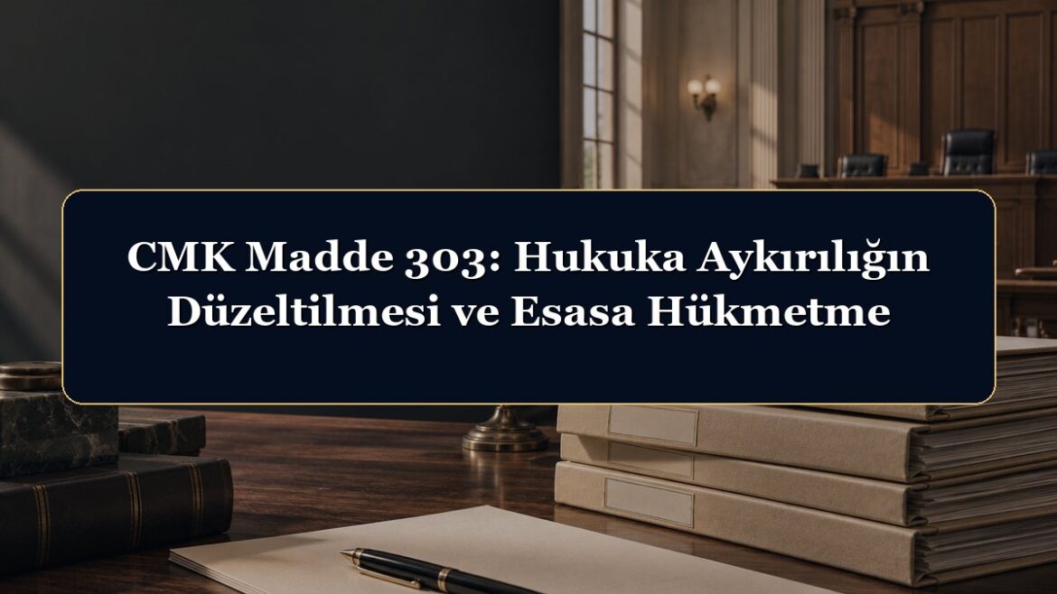 CMK Madde 303: Hukuka Aykırılığın Düzeltilmesi ve Esasa Hükmetme