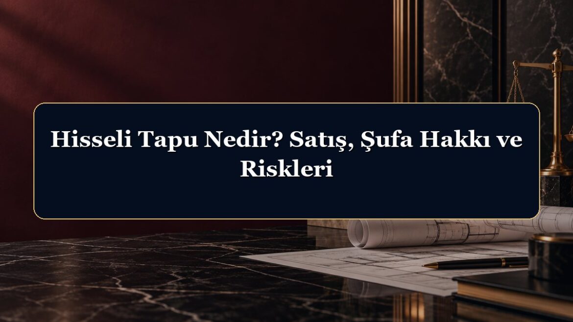 Hisseli Tapu Nedir? Satış, Şufa Hakkı ve Riskleri