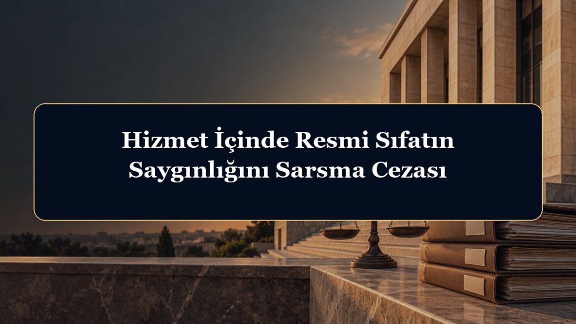 Hizmet İçinde Resmi Sıfatın Saygınlığını Sarsma Cezası