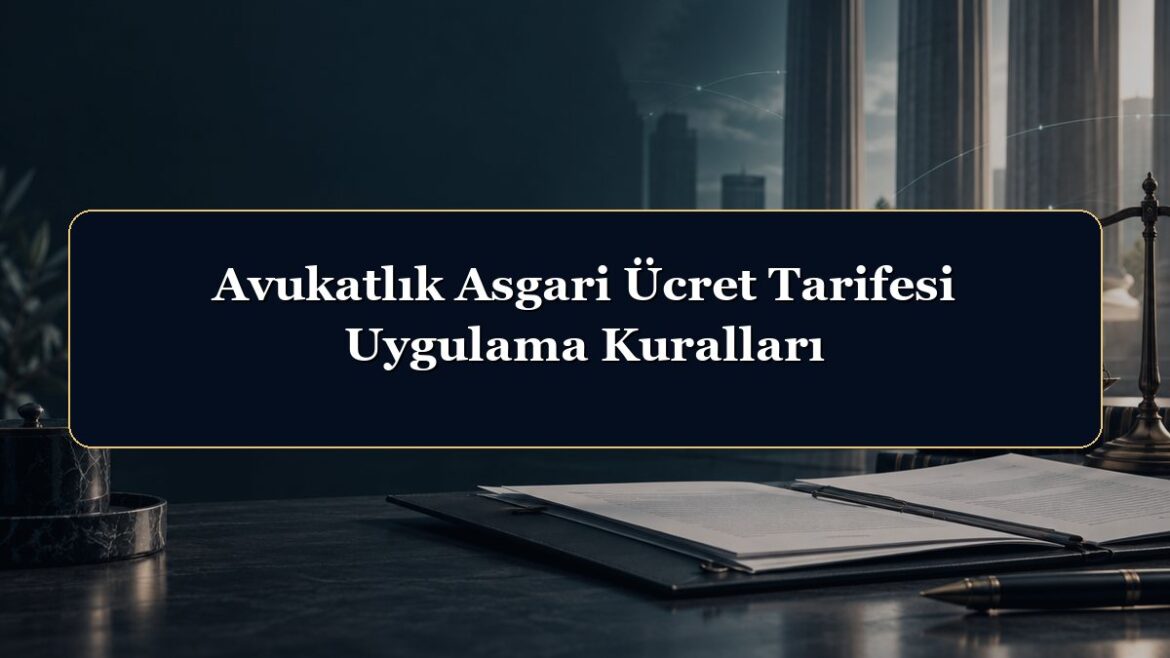 Avukatlık Asgari Ücret Tarifesi Uygulama Kuralları