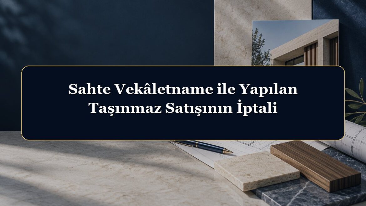 Sahte Vekâletname ile Yapılan Taşınmaz Satışının İptali