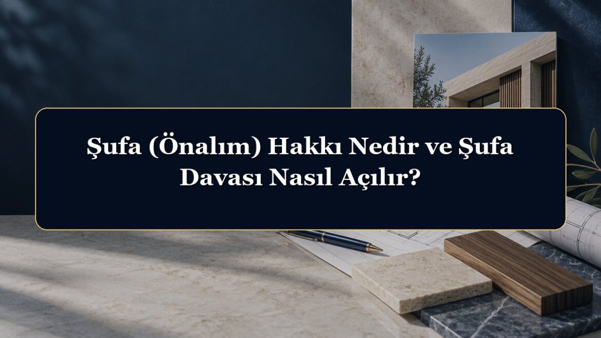 Şufa (Önalım) Hakkı Nedir ve Şufa Davası Nasıl Açılır?
