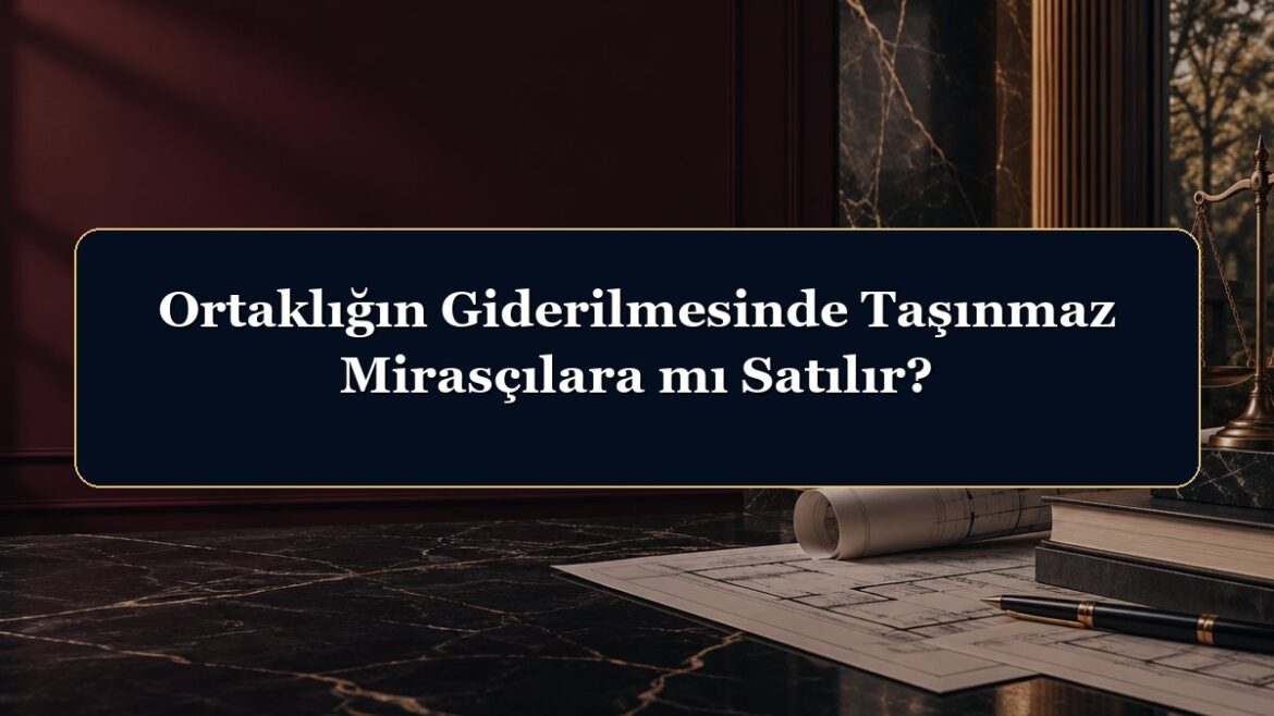 Ortaklığın Giderilmesinde Taşınmaz Mirasçılara mı Satılır?