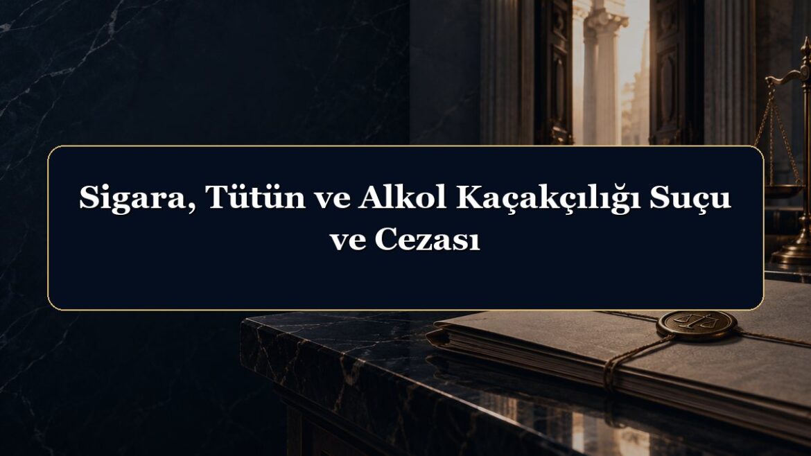 Sigara, Tütün ve Alkol Kaçakçılığı Suçu ve Cezası