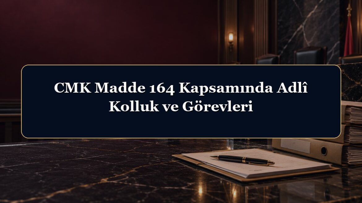 CMK Madde 164 Kapsamında Adlî Kolluk ve Görevleri