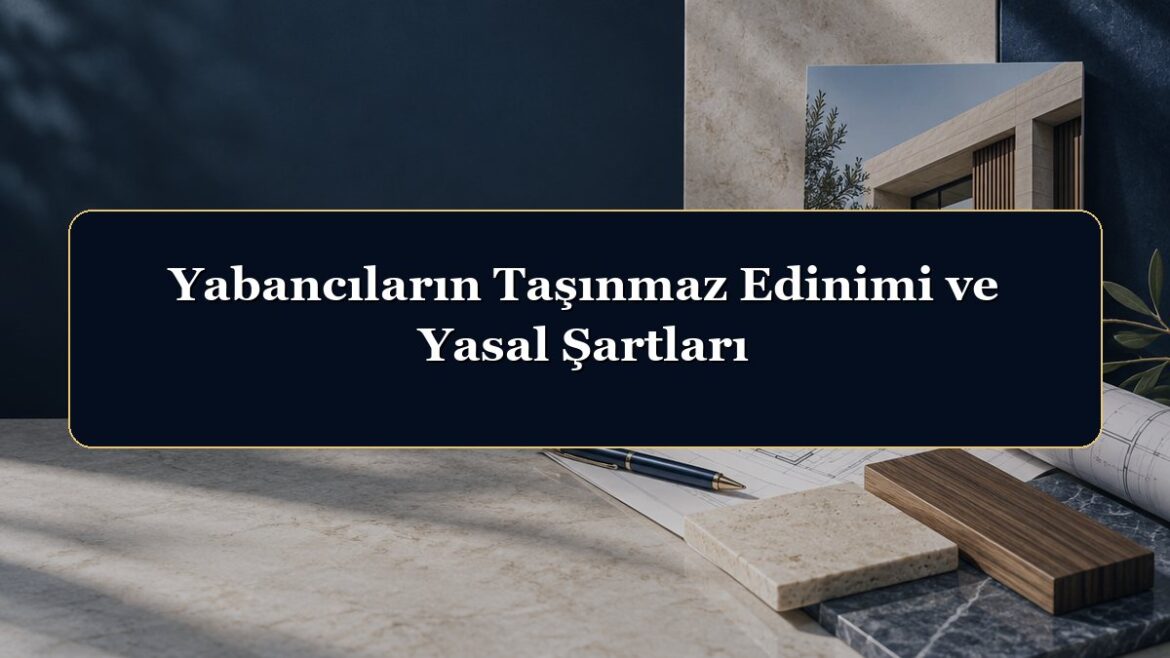 Yabancıların Taşınmaz Edinimi ve Yasal Şartları