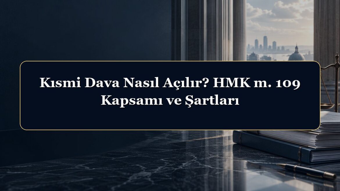 Kısmi Dava Nasıl Açılır? HMK m. 109 Kapsamı ve Şartları