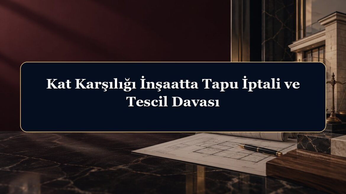 Kat Karşılığı İnşaatta Tapu İptali ve Tescil Davası