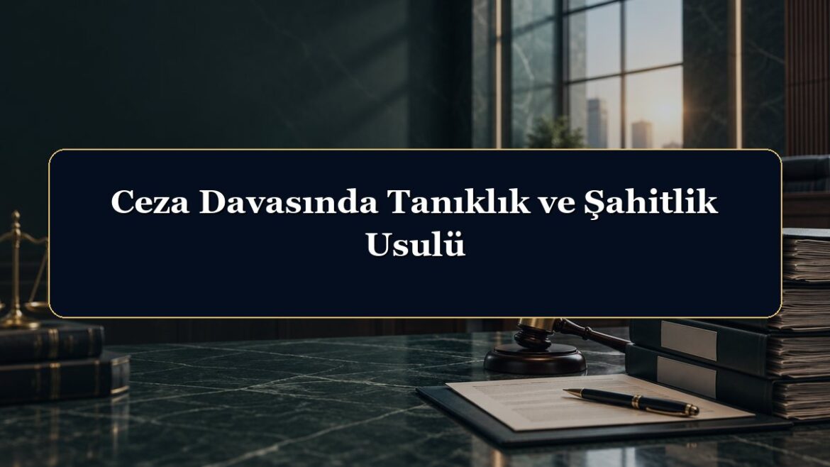 Ceza Davasında Tanıklık ve Şahitlik Usulü