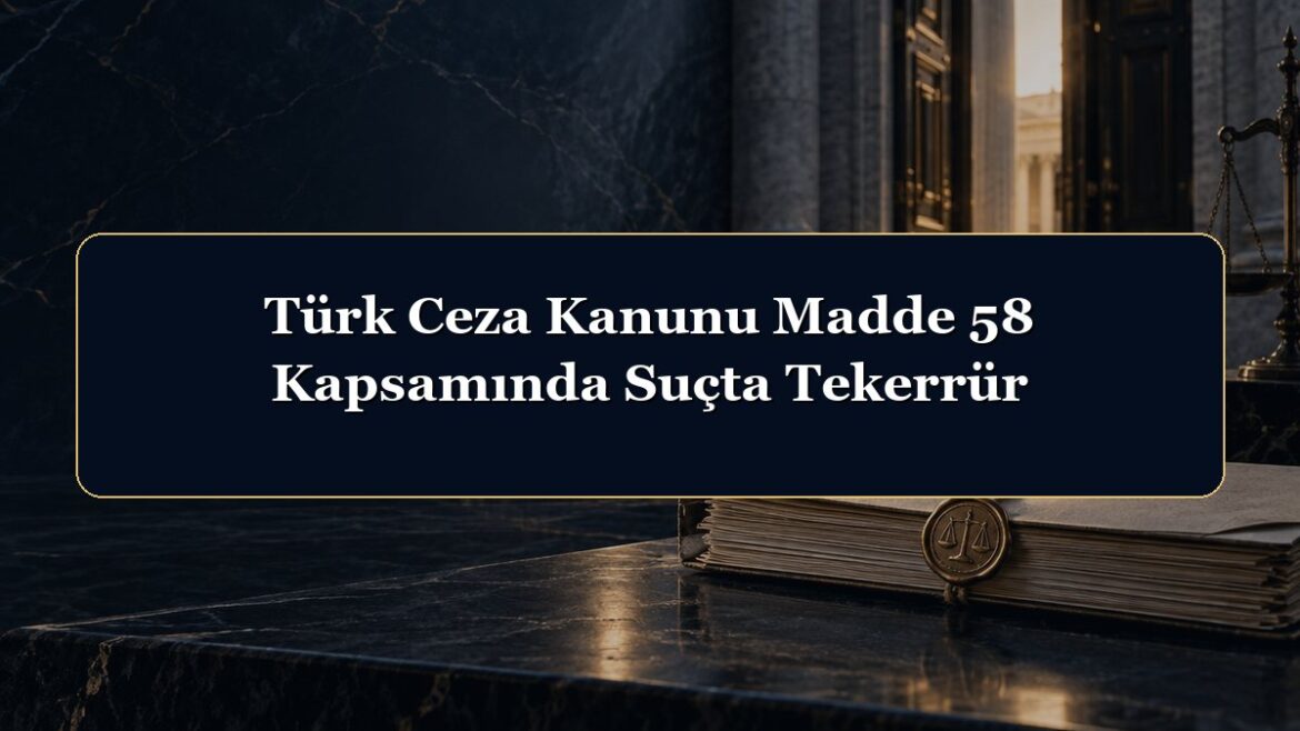 Türk Ceza Kanunu Madde 58 Kapsamında Suçta Tekerrür