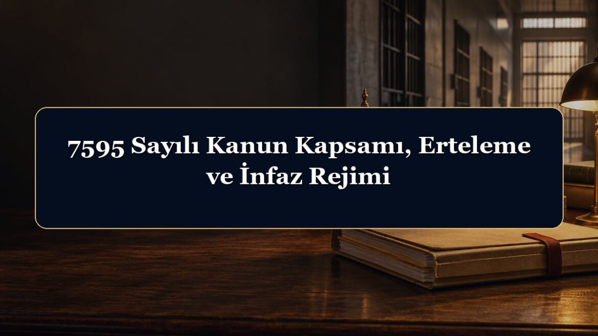 7595 Sayılı Kanun Kapsamı, Erteleme ve İnfaz Rejimi