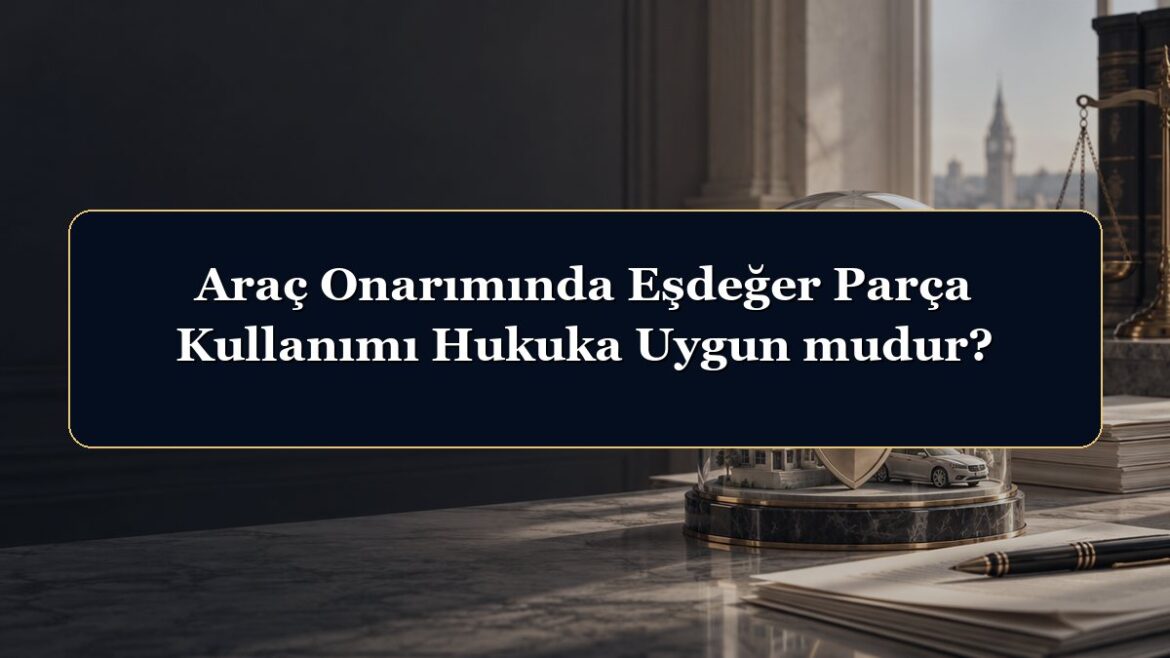 Araç Onarımında Eşdeğer Parça Kullanımı Hukuka Uygun mudur?