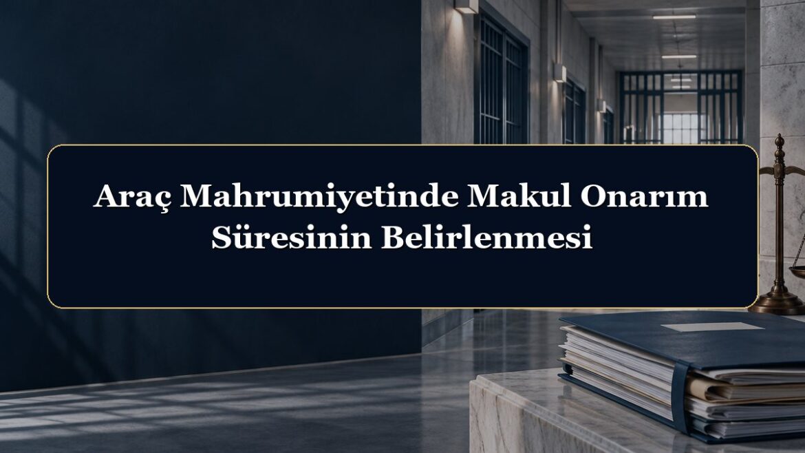 Araç Mahrumiyetinde Makul Onarım Süresinin Belirlenmesi