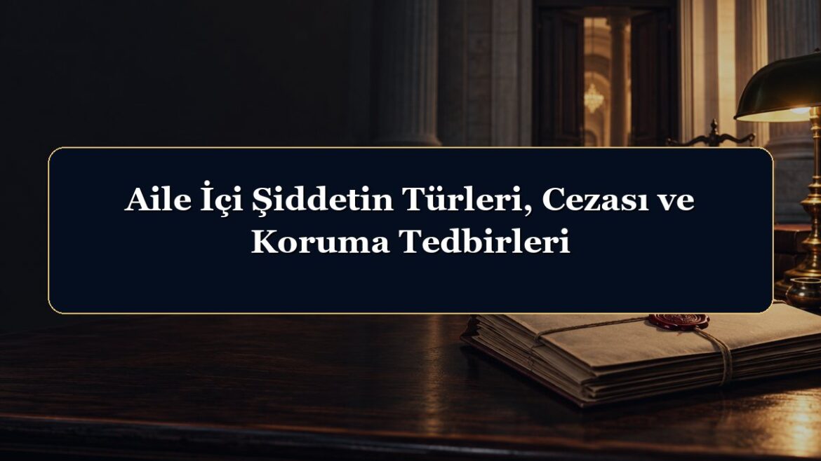 Aile İçi Şiddetin Türleri, Cezası ve Koruma Tedbirleri
