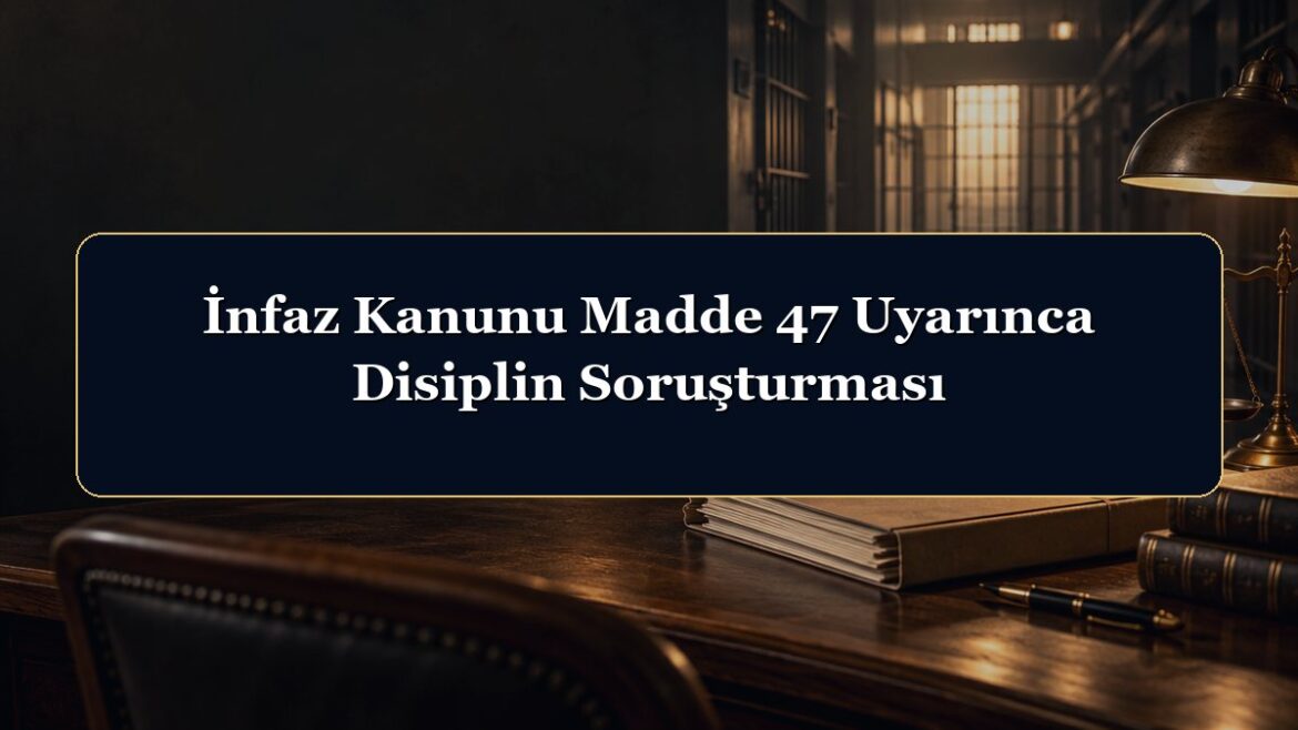 İnfaz Kanunu Madde 47 Uyarınca Disiplin Soruşturması