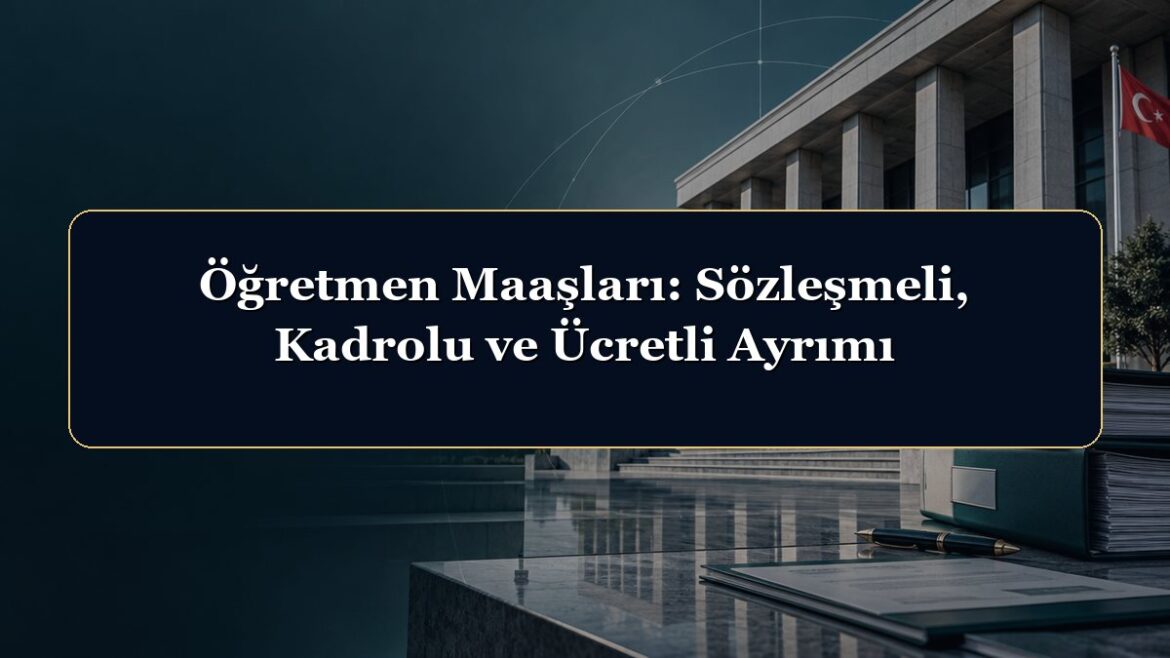 Öğretmen Maaşları: Sözleşmeli, Kadrolu ve Ücretli Ayrımı