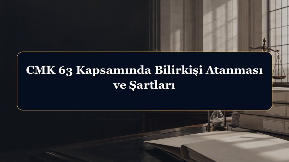 CMK 63 Kapsamında Bilirkişi Atanması ve Şartları