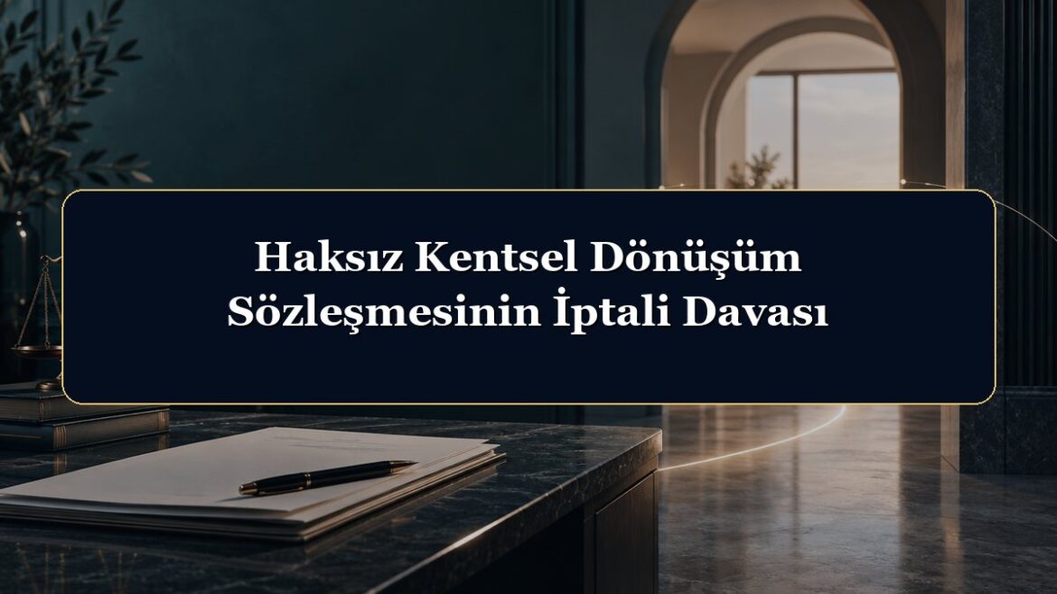 Haksız Kentsel Dönüşüm Sözleşmesinin İptali Davası