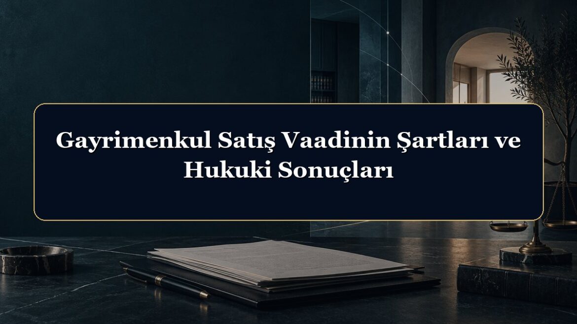 Gayrimenkul Satış Vaadinin Şartları ve Hukuki Sonuçları