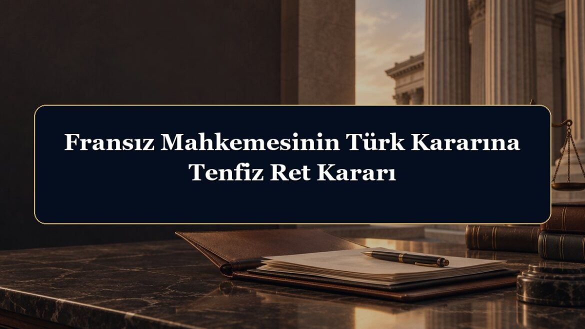 Fransız Mahkemesinin Türk Kararına Tenfiz Ret Kararı