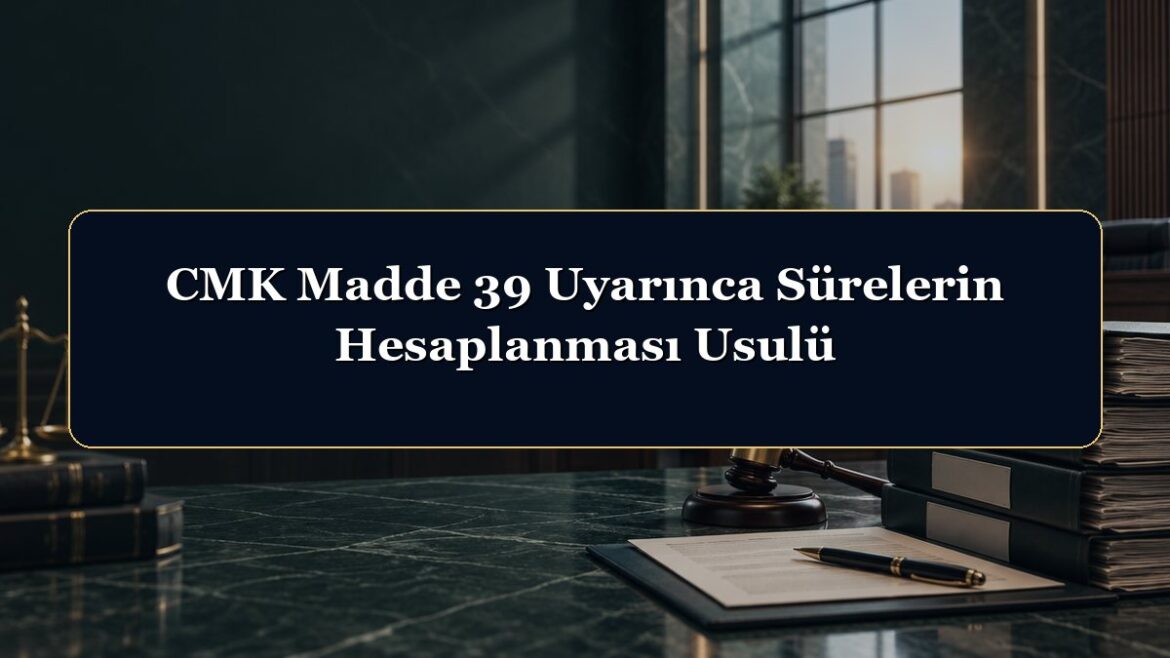 CMK Madde 39 Uyarınca Sürelerin Hesaplanması Usulü