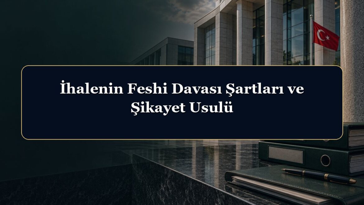 İhalenin Feshi Davası Şartları ve Şikayet Usulü