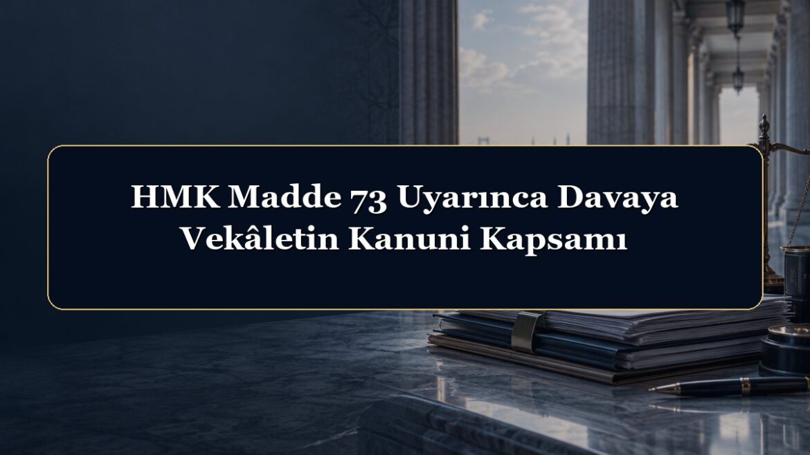 HMK Madde 73 Uyarınca Davaya Vekâletin Kanuni Kapsamı