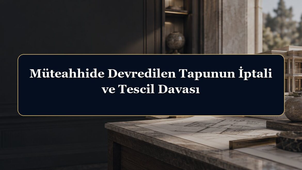 Müteahhide Devredilen Tapunun İptali ve Tescil Davası