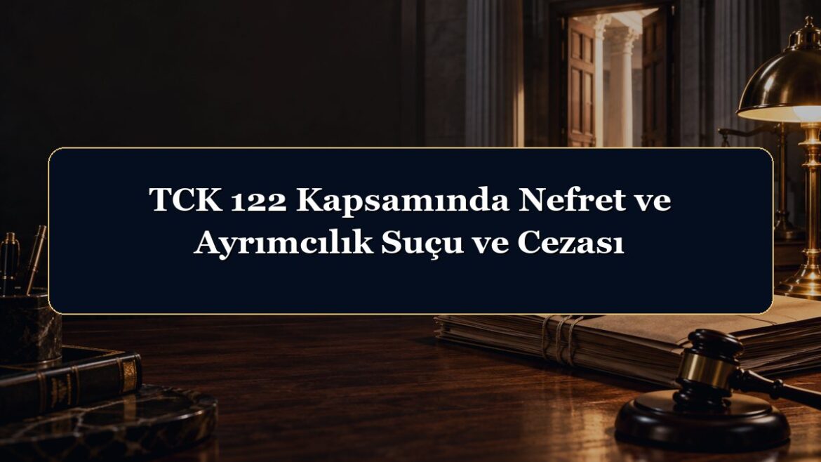 TCK 122 Kapsamında Nefret ve Ayrımcılık Suçu ve Cezası