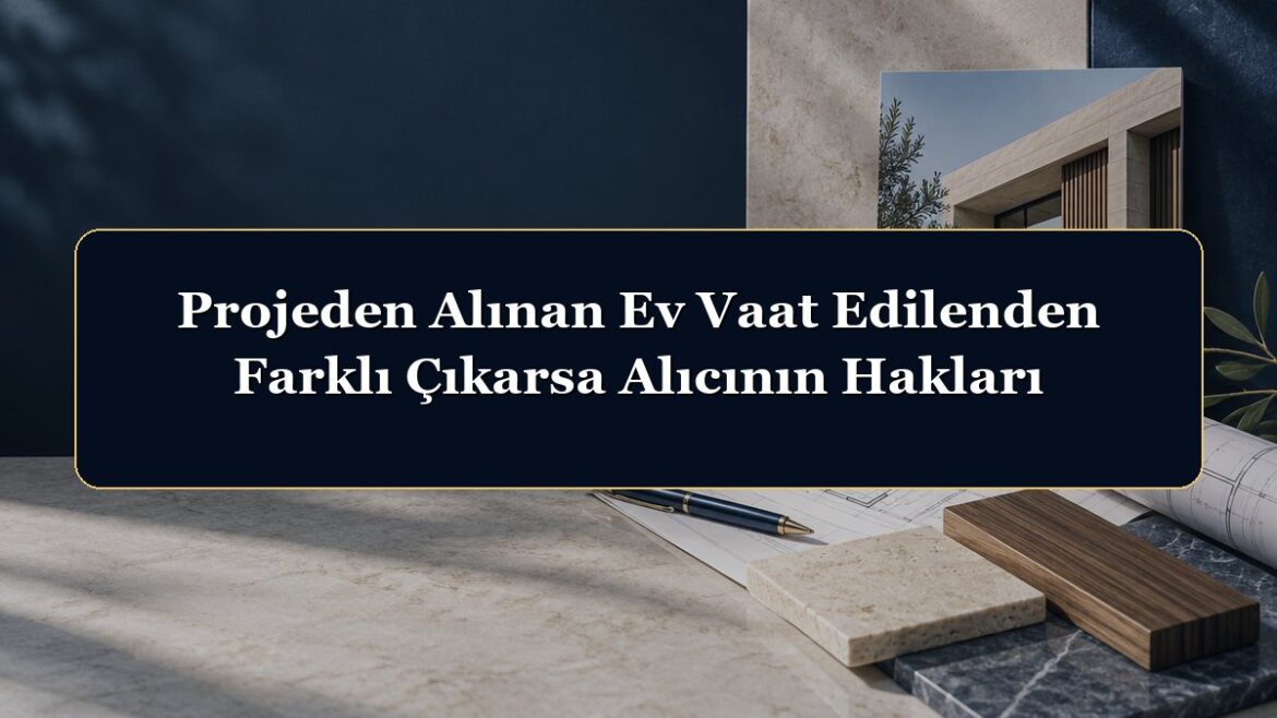 Projeden Alınan Ev Vaat Edilenden Farklı Çıkarsa Alıcının Hakları