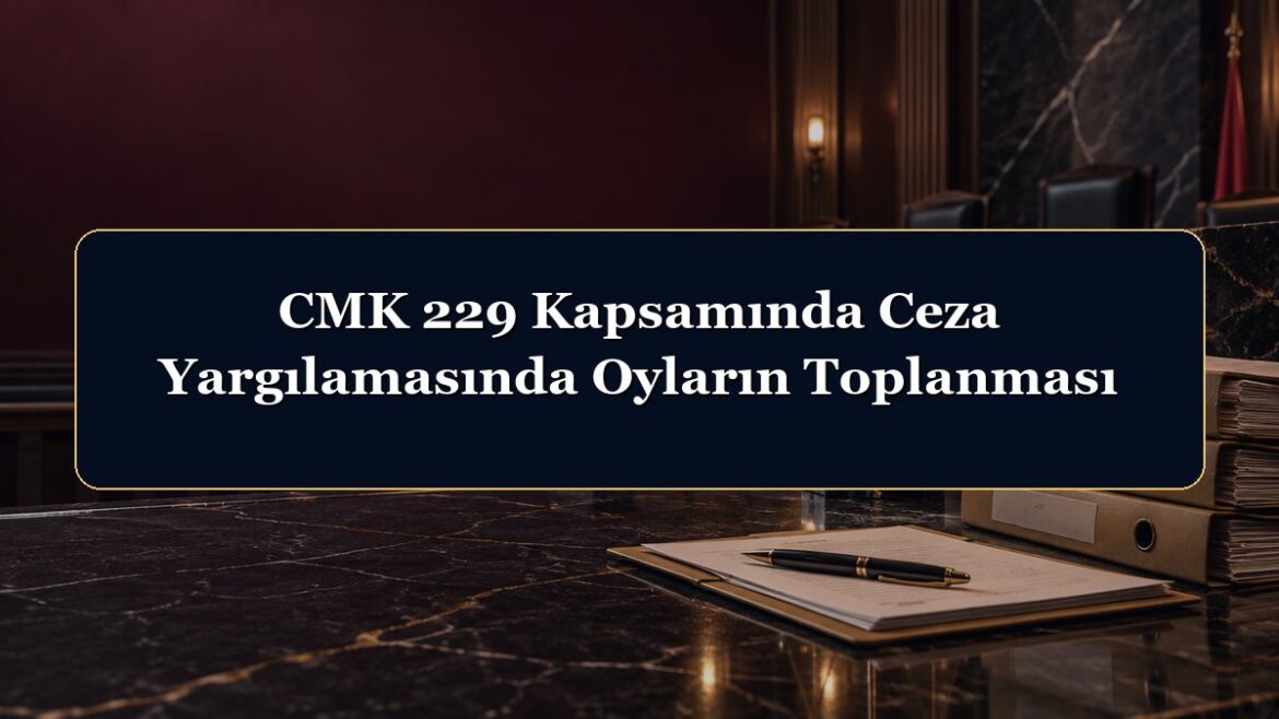 CMK 229 Kapsamında Ceza Yargılamasında Oyların Toplanması
