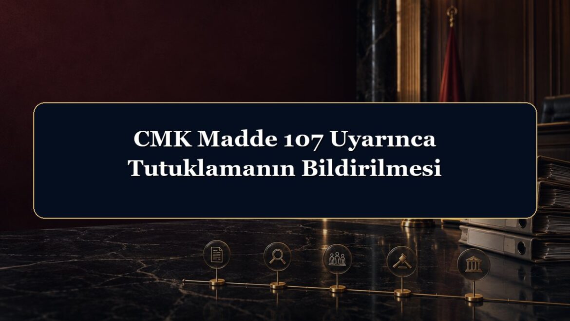 CMK Madde 107 Uyarınca Tutuklamanın Bildirilmesi