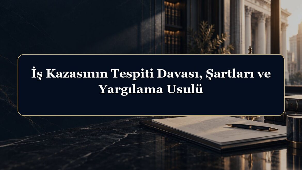 İş Kazasının Tespiti Davası, Şartları ve Yargılama Usulü