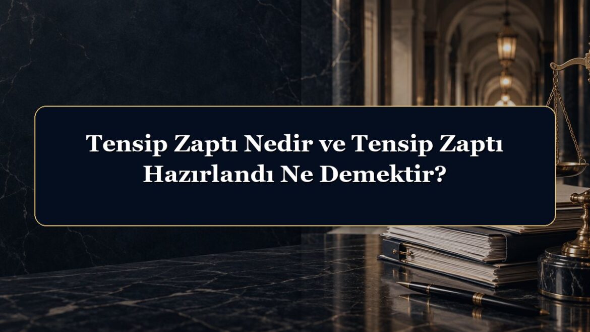 Tensip Zaptı Nedir ve Tensip Zaptı Hazırlandı Ne Demektir?